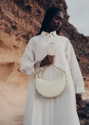 Torba Crossbody Polène Numéro Dix - Edition Smooth Aloe | VWAXY-5820