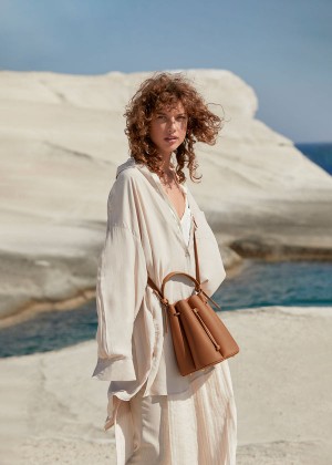 Torby Zimowe Polène Numéro Huit - Edition Textured Camel | VMHCZ-6478