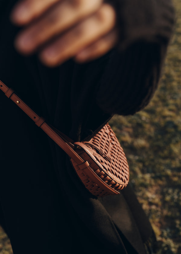 Torba Crossbody Polène Numéro Dix - Edition Onda Cognac | OTMRF-4537