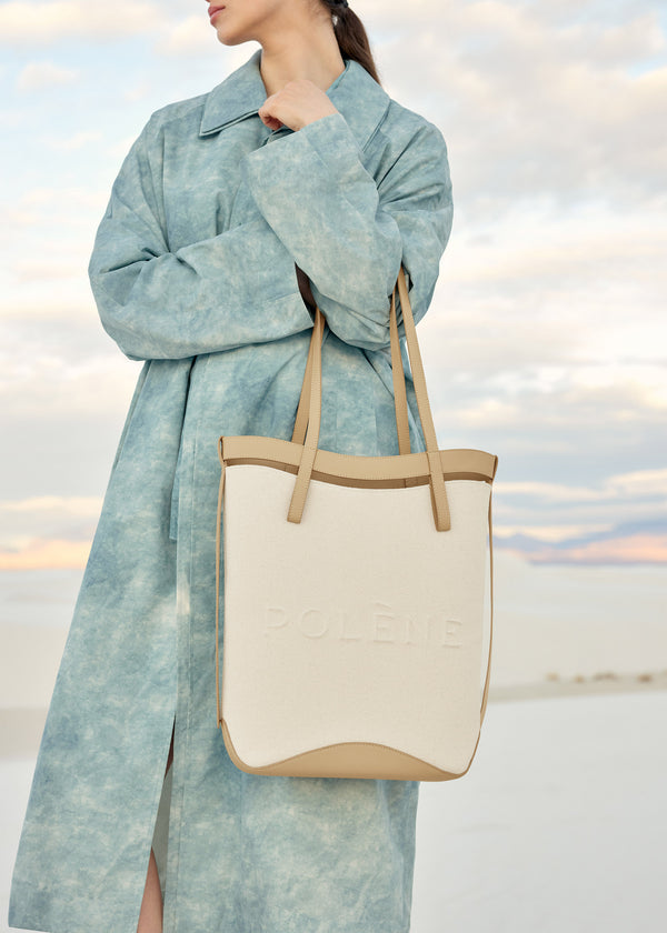 Torby Tote Polène Ilo - Edition Sand | XDYWP-5397