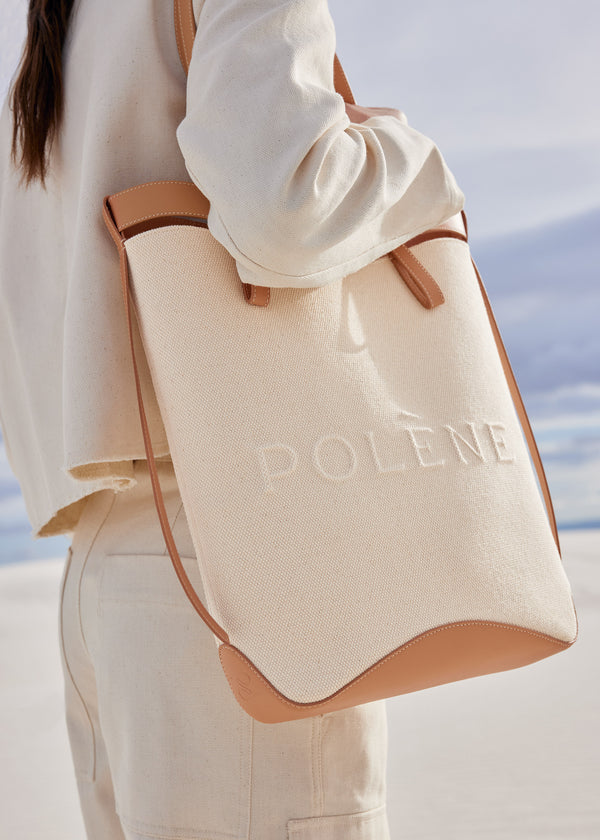 Torby Tote Polène Ilo - Edition Tan | QFHPK-7052