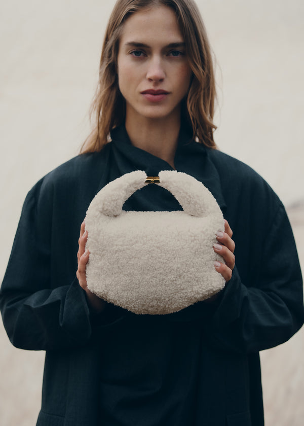 Torebka Polène Béri - Edition Ecru Shearling | XSQPM-9037